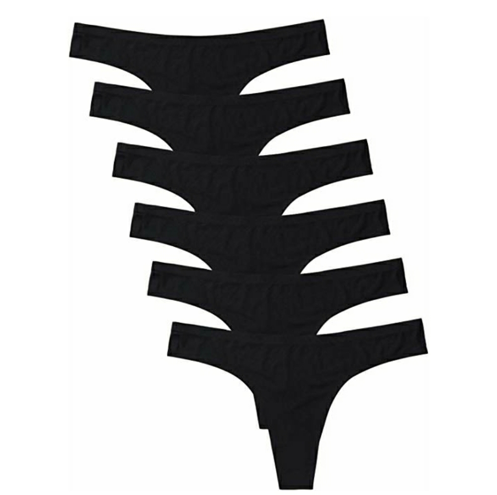 Black thong (package of 6)